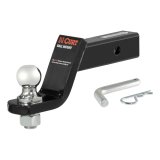 CURT Ready-Tow Ball Mounts 45055 Receiver Hitch Mount, Black, 2 in. Square, 4 in Drop, 2 in. Rise, 8.25 in. Length, Ball, Pin, Kit thumbnail 1