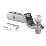 CURT Ready-Tow Ball Mounts 45295 Receiver Hitch Mount, Steel, Chrome, 2 in. Square, 2 in. Drop, .750 in. Rise, 8.25 in. Length, Each thumbnail 1