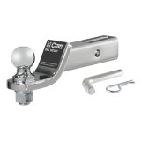 CURT Ready-Tow Ball Mounts 45295 Receiver Hitch Mount, Steel, Chrome, 2 in. Square, 2 in. Drop, .750 in. Rise, 8.25 in. Length, Each thumbnail 2
