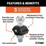 CURT Rockerball Cushioned Hitch Trailer Balls 40249 Ball, RockerBall 2-5/16" Cushion Ball (1-1/4" Shank, 12,000 lbs., Packaged) thumbnail 3