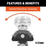 CURT Rockerball Cushioned Hitch Trailer Balls 40249 Ball, RockerBall 2-5/16" Cushion Ball (1-1/4" Shank, 12,000 lbs., Packaged) thumbnail 6