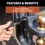 CURT Rebellion XD Tongue and Hitch Lock Sets 45932 Receiver Coupler Locks, Trailer Lock, Set thumbnail 5