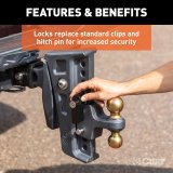 CURT Rebellion XD Tongue and Hitch Lock Sets 45932 Receiver Coupler Locks, Trailer Lock, Set thumbnail 6