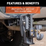 CURT Rebellion XD Tongue and Hitch Lock Sets 45932 Receiver Coupler Locks, Trailer Lock, Set thumbnail 8