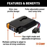 CURT Discovery NEXT Brake Controllers 511266 Trailer Controller, NEXT, Operates 2-8 Brakes, 1-4 Axles, LED, Under Dash Mount, Black, Plastic, Time Delay Activation, Set of 6 thumbnail 2