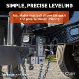 CURT Adjustable Ball Mounts 45363 Receiver Hitch Mount, Adjustable, 2 in. Square, 5.50 in. Drop, 2 in. ball, 2 5/16 in. Ball, Each thumbnail 5