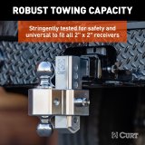 CURT Adjustable Ball Mounts 45363 Receiver Hitch Mount, Adjustable, 2 in. Square, 5.50 in. Drop, 2 in. ball, 2 5/16 in. Ball, Each thumbnail 7