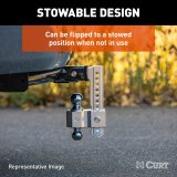 CURT Adjustable Ball Mounts 45363 Receiver Hitch Mount, Adjustable, 2 in. Square, 5.50 in. Drop, 2 in. ball, 2 5/16 in. Ball, Each thumbnail 8