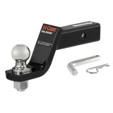 CURT Ready-Tow Ball Mounts 45056 Receiver Hitch Mount, Ready Tow, 2 in. Square, 4 in Drop, 2 in. Rise, 8.25 in. Length, Ball, Pin, Kit thumbnail 1