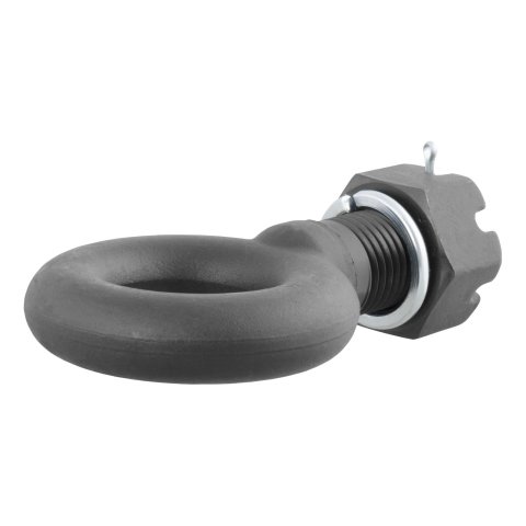 CURT Forged Alloy Stud-Style Lunette Eyes 48530 Eye, 45,000 lbs. GTW, 3 in. Eye Diameter, Steel, Black, Each