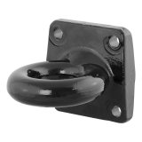 CURT Forged Alloy Mount Style Lunette Eyes 48560 Eye, 60,000 lbs. GTW, 3 in. Eye Diameter, 6 in. Base Length, 6 in. Base Width, Steel, Black, Each thumbnail 1