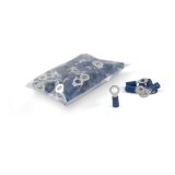 CURT Insulated Ring Terminals 59521 Wiring Connectors, Terminals, #10 Stud Style, 14 To 16-gauge, Blue, Set of 100 thumbnail 1