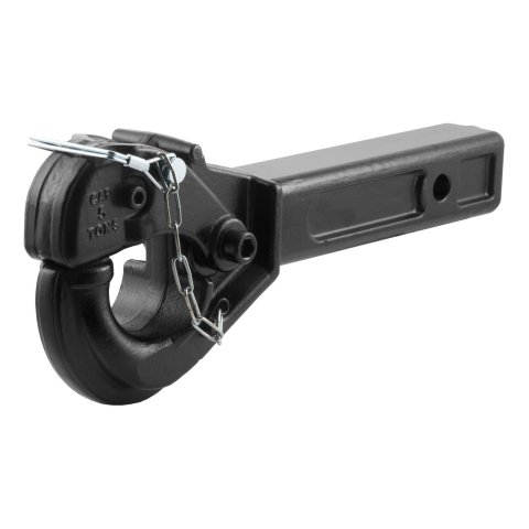 CURT Forged Pintle Hooks 48005 Hitch, Hook, 2 in. Square Receiver Mount, 10,000 lbs. GTW, Steel, Black, Each