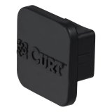 CURT Hitch Tube Covers 22275 Cover, Rubber, Black, Curt Manufacturing Logo, 1 1/4 in. Receiver Size, Each thumbnail 1