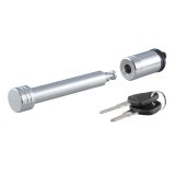 CURT Receiver Locks 23528 Hitch Lock, Steel, Chrome, Keys, 0.625 in. Hole Size, 2-2.5 in. Receiver, Each thumbnail 1