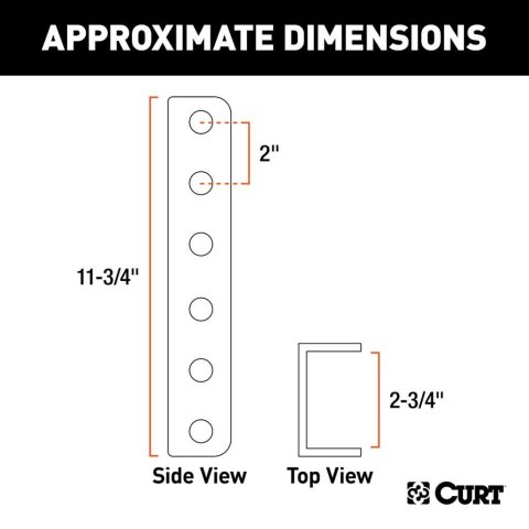 Curt Manufacturing Pintle Hook Components 48651 Tow Channel, SecureLatch Channel thumbnail 2