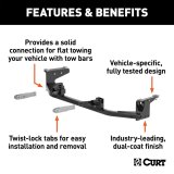 CURT Custom Tow Bar Base Plates for 2017-2019 ACADIA - 70118 Adapter Bracket, Plate, Steel, Black Powdercoated, GMC, Kit thumbnail 4