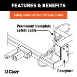 CURT Safety Cables 70007 Cable Assembly, Eyelet Ends, 3/8 in. Diameter Steel Cable, Black Vinyl Coating, 7,500 lbs. Break Force, 36 in. Length, Each thumbnail 2