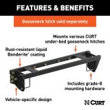 Curt Manufacturing Gooseneck Hitch Mounting Kits 60701 Kits, Double Lock EZr Install Brackets, Select Silverado, Sierra 2500, 3500 HD thumbnail 1
