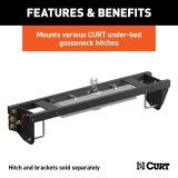 Curt Manufacturing Gooseneck Hitch Mounting Kits 60701 Kits, Double Lock EZr Install Brackets, Select Silverado, Sierra 2500, 3500 HD thumbnail 2