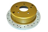 DBA Street Series X-Gold Disc Brake Rotors DBA041X Rotor, Cross-Drilled, Slotted, X-Gold, Uni-Directional, Pontiac, GTO, Rear, Each thumbnail 3