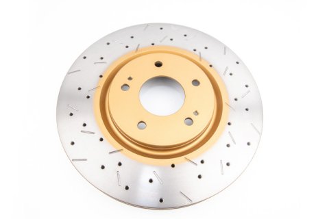 DBA HD Series 4000XS Brake Rotors for 2005-2006 LANCER - DBA4418XS Disc Rotor, Cross-Drilled, Slotted, 4000 XS Series, Uni-Directional, Mitsubishi, Front, Each thumbnail 5