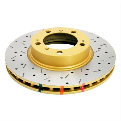 DBA HD Series 4000XS Brake Rotors for 1997-2010 911, 2001-2010 BOXSTER, 2006-2008 CAYMAN - DBA42394XS Disc Rotor, Cross-Drilled, Slotted, 4000 XS Series, Uni-Directional, Porsche, Front, Each thumbnail 1