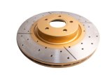 Disc Brakes Australia USA LLC Brake Rotors DBA2120X Street Gold Cross-drilled/slotted KP [ Ford Focus XR5 06-11, ST 12-> ST2 15-> + Volvo S40 F ] thumbnail 1