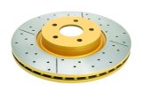 Disc Brakes Australia USA LLC Brake Rotors DBA2120X Street Gold Cross-drilled/slotted KP [ Ford Focus XR5 06-11, ST 12-> ST2 15-> + Volvo S40 F ] thumbnail 4