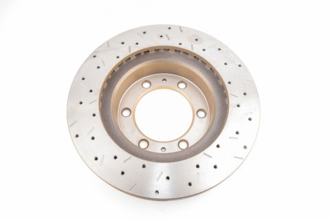 DBA HD Series 4000XS Brake Rotors DBA42716XS Disc Rotor, Cross-Drilled, Slotted, 4000 XS Series, Uni-Directional, Toyota, Front, Each thumbnail 4