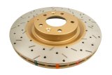 DBA HD Series 4000XS Brake Rotors DBA42550XS Disc Rotor, Cross-Drilled, Slotted, 4000 XS Series, Uni-Directional, Mazda, Front, Each thumbnail 5