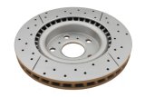 DBA Street Series X-Gold Disc Brake Rotors DBA2028X Rotor, X-Gold, Vented, Cross-Drilled and Slotted Surface, Iron, Natural, Pontiac, Front, Each thumbnail 3