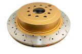 DBA HD Series 4000XS Brake Rotors for 2008-2014 IMPREZA, 2015-2016 WRX STI - DBA42656XS-10 Rotor, 4000XS, Vented, Cross-Drilled and Slotted Surface, Iron, Gold Painted, Subaru, Each thumbnail 3