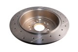 DBA Street Series X-Gold Disc Brake Rotors DBA2659X-10 Rotor, X-Gold, Vented, Cross-Drilled and Slotted Surface, Iron, Gold Painted, Subaru, Rear, Each thumbnail 3