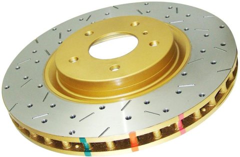 DBA HD Series 4000XS Brake Rotors for 2011-2014 CAPRICE, 2008-2009 G8 - DBA42029BLKXS Rotor, 4000XS, Vented, Cross-Drilled and Slotted Surface, Iron, Black Painted, Chevy, Pontiac, Rear, Each thumbnail 2