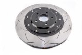 Disc Brakes Australia USA LLC Brake Rotors DBA52379BLKLXD 5000 Fully Assembled 2-piece Black Hat XD Crossdrill Dimple Left Hand 72CV [ NISSAN R35 GTR 12 -> F ] thumbnail 5