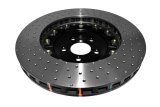 Disc Brakes Australia USA LLC Brake Rotors DBA52778BLKXD 5000 Fully Assembled 2-piece Black Anodised Hat Cross Drilled/Dimpled KP [ Audi S6 V10 06-12 F ] thumbnail 5