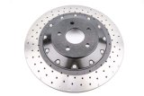 Disc Brakes Australia USA LLC Brake Rotors DBA52968BLKXD 5000 Assembled Two Piece BLACK XD Crossdrilled/Dimpled KP [Ford Focus RS Series LZ AWD 16-> F] thumbnail 1
