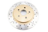 Disc Brakes Australia USA LLC Brake Rotors DBA2702X Rotor, Cross-Drilled, Slotted, Street Series X-Gold, Uni-Directional, thumbnail 5