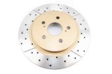 Disc Brakes Australia USA LLC Brake Rotors DBA2702X Rotor, Cross-Drilled, Slotted, Street Series X-Gold, Uni-Directional, thumbnail 7