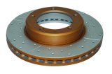 DBA HD Series 4000XS Brake Rotors DBA4788XS Disc Rotor, Cross-Drilled, Slotted, 4000 XS Series, Uni-Directional, Lexus, Toyota, Front, Each thumbnail 4