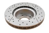 DBA Street Series X-Gold Disc Brake Rotors DBA040X Rotor, Cross-Drilled, Slotted, X-Gold, Uni-Directional, Pontiac, GTO, Front, Each thumbnail 3