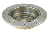 DBA Street Series X-Gold Disc Brake Rotors DBA644X Rotor, Cross-Drilled, Slotted, X-Gold, Uni-Directional, Subaru, Rear, Each thumbnail 5