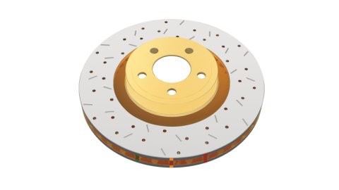 DBA HD Series 4000XS Brake Rotors DBA4092XS Disc Rotor, Cross-Drilled, Slotted, 4000 XS Series, Uni-Directional, Land Rover, Front, Each thumbnail 9