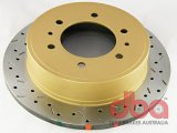 DBA HD Series 4000XS Brake Rotors DBA42055XS Disc Rotor, Cross-Drilled, Slotted, 4000 XS Series, Uni-Directional, Hummer, Rear, Each thumbnail 5