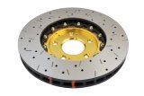 DBA HD Series 5000XS Brake Rotors for 2005-2006 LANCER - DBA52218GLDXS Rotor, 5000XS, Vented, Cross-Drilled and Slotted Surface, Iron, Gold Painted, Mitsubishi, Front, Each thumbnail 3