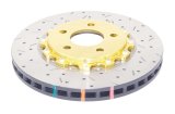 DBA HD Series 5000XS Brake Rotors DBA52113GLDXS Rotor, 5000XS, Vented, Cross-Drilled and Slotted Surface, Iron, Gold Painted, Ford, Front, Each thumbnail 2