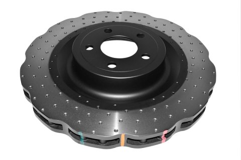 Disc Brakes Australia USA LLC Brake Rotors DBA42166WXD 4000 Crossdrilled/Dimpled WAVE KP [ Ford Mustang GT 15-> F ]