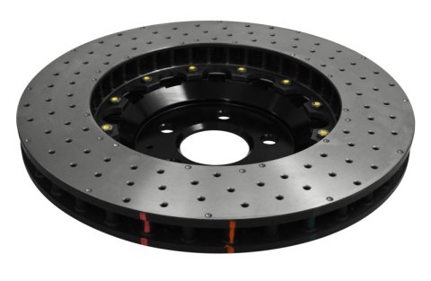 Disc Brakes Australia USA LLC - Brake Rotors for 2015-2022 MUSTANG DBA52166BLKXD 5000 Fully Assembled 2-piece BLACK XD Crossdrilled/Dimpled KP [ FORD Mustang 15-> F ] Flat rings 52632.1XD thumbnail 5