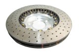 Disc Brakes Australia USA LLC Brake Rotors DBA52280SLVXD 5000 Fully Assembled 2-piece Clear Anodised Hat Cross Drilled/Dimpled 360mm x 30mm KP [ BMW BMW-1M E82 SERIES - F] thumbnail 2